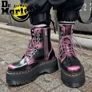 JADON MAX DISTRESSED LEATHER PLATFORMS IN FONDANT PINK MSRP$300 Vibrant& Unique